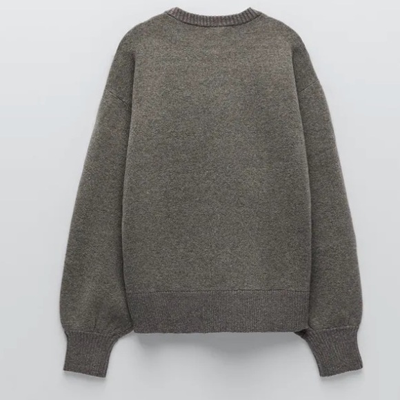 Zara Ballon Sleeve Knit Sweater - Picture 2 of 4